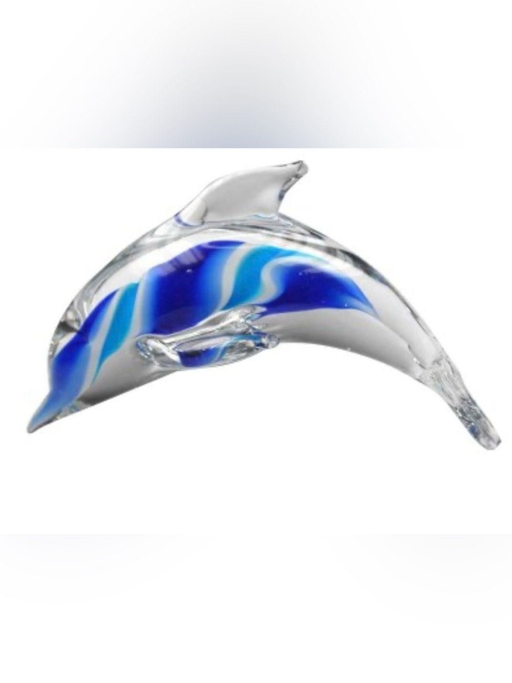 Handmade Glass Dolphin, New in Box